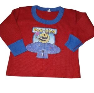 Vintage Pacman Underoos Thermal Shirt 2-4